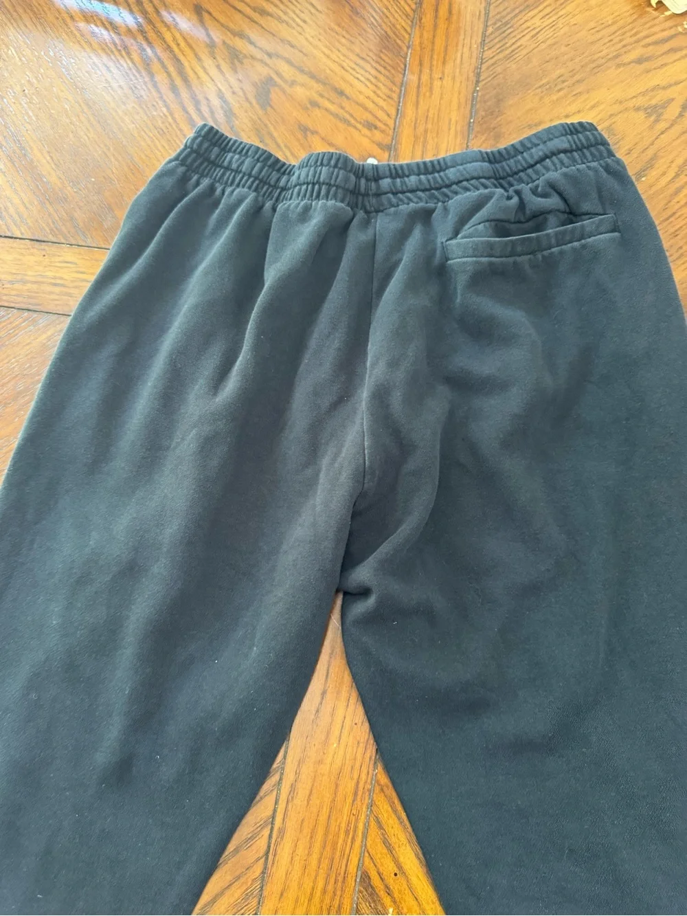 adidas Black Joggers with White Trefoil Logo